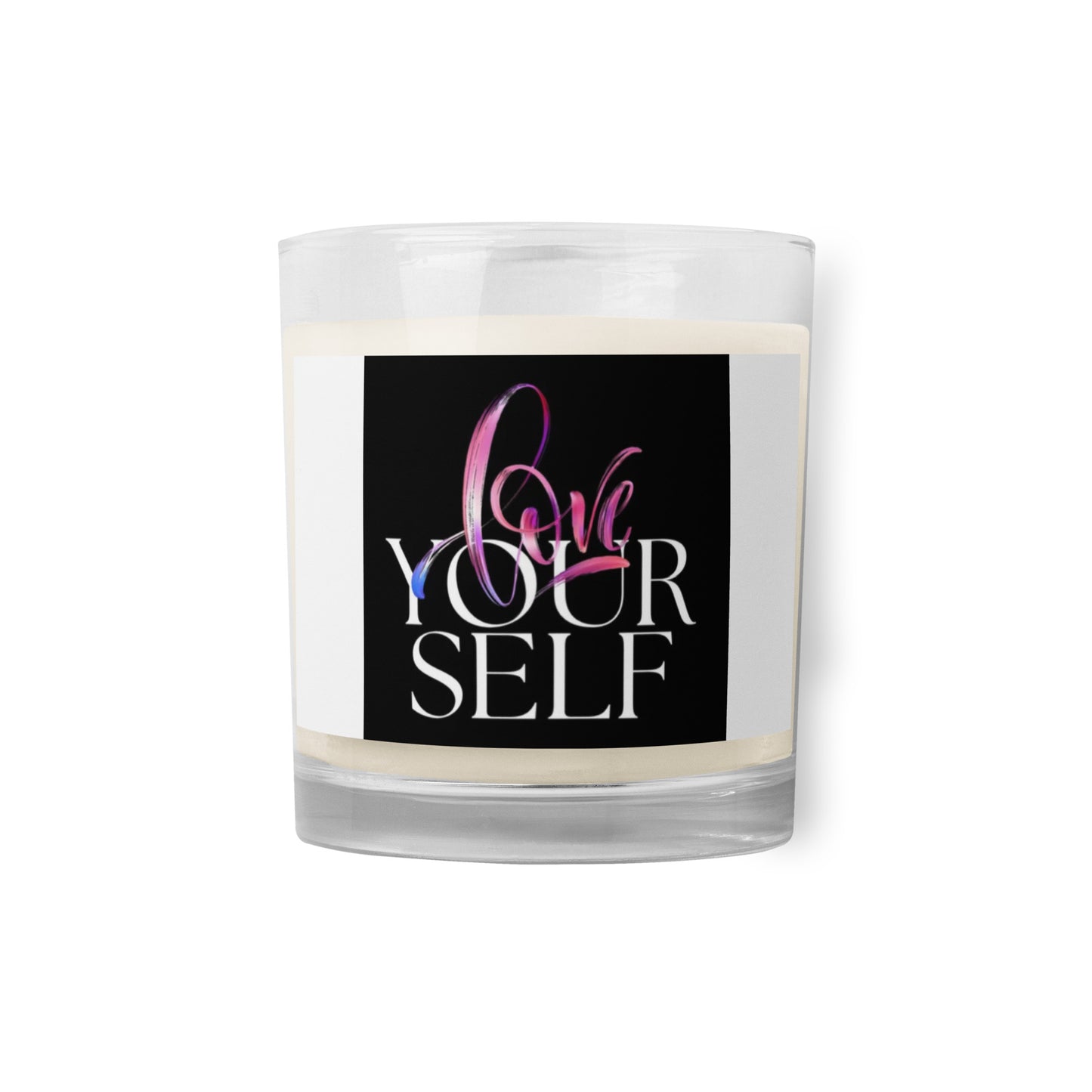 "love" Glass jar soy wax candle