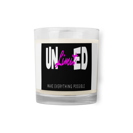 "UNLimitED P" Glass jar soy wax candle