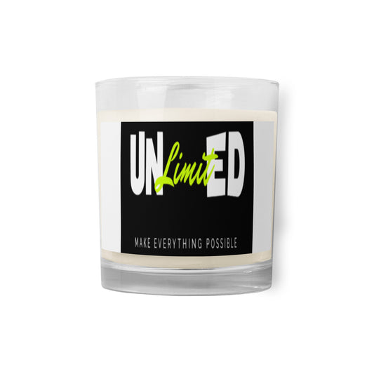 "UNLimitED Y" Glass jar soy wax candle