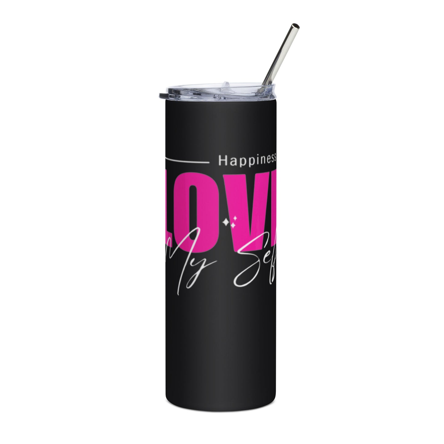 "_____Happiness" Stainless steel tumbler