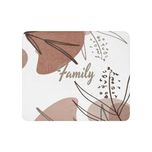 "Family" Sherpa blanket