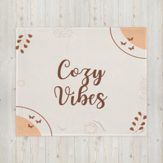 "Cozy Vibes" Throw Blanket