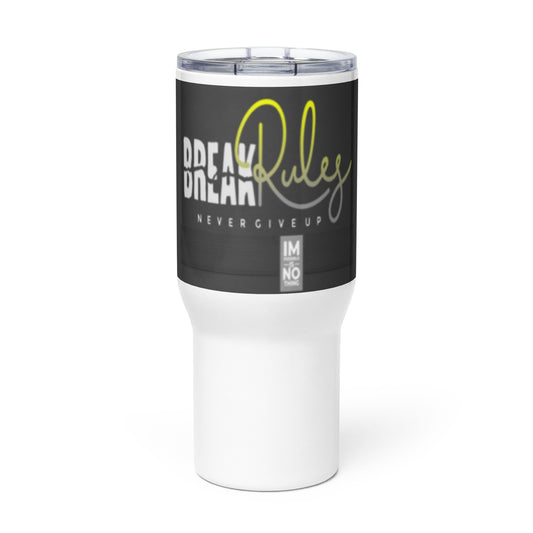 "BREAK Rules YG" Travel mug with a handle