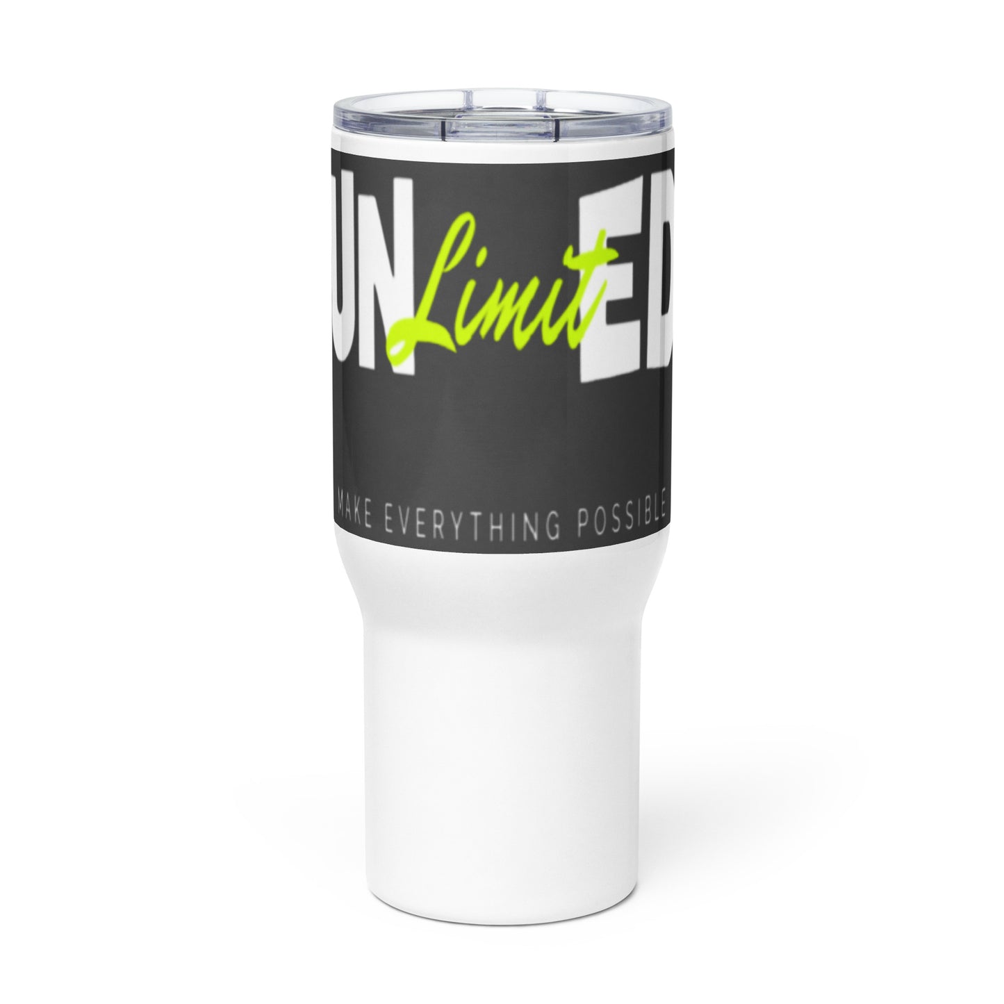 "UNlimitED Y" Travel mug with a handle