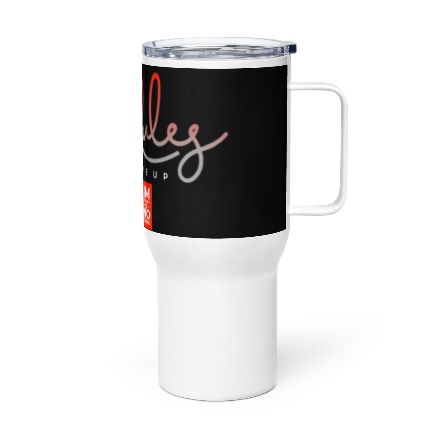 "BREAK Rules RG" Travel mug with a handle