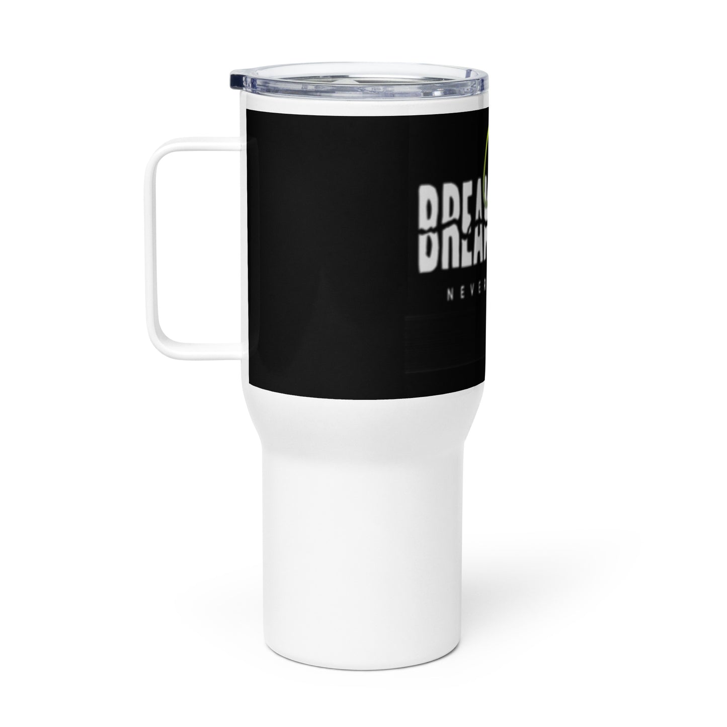 "BREAK Rules YP" Travel mug with a handle