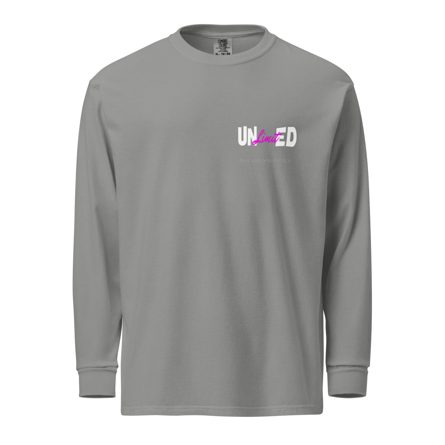 "UNLimitED P" Garment-dyed heavyweight long-sleeve shirt