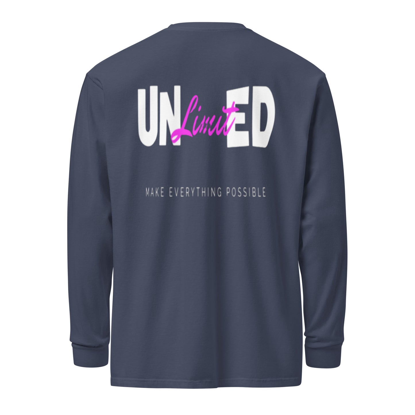 "UNLimitED P" Garment-dyed heavyweight long-sleeve shirt