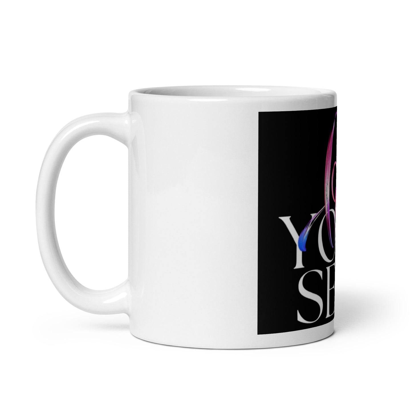 "love" White glossy mug