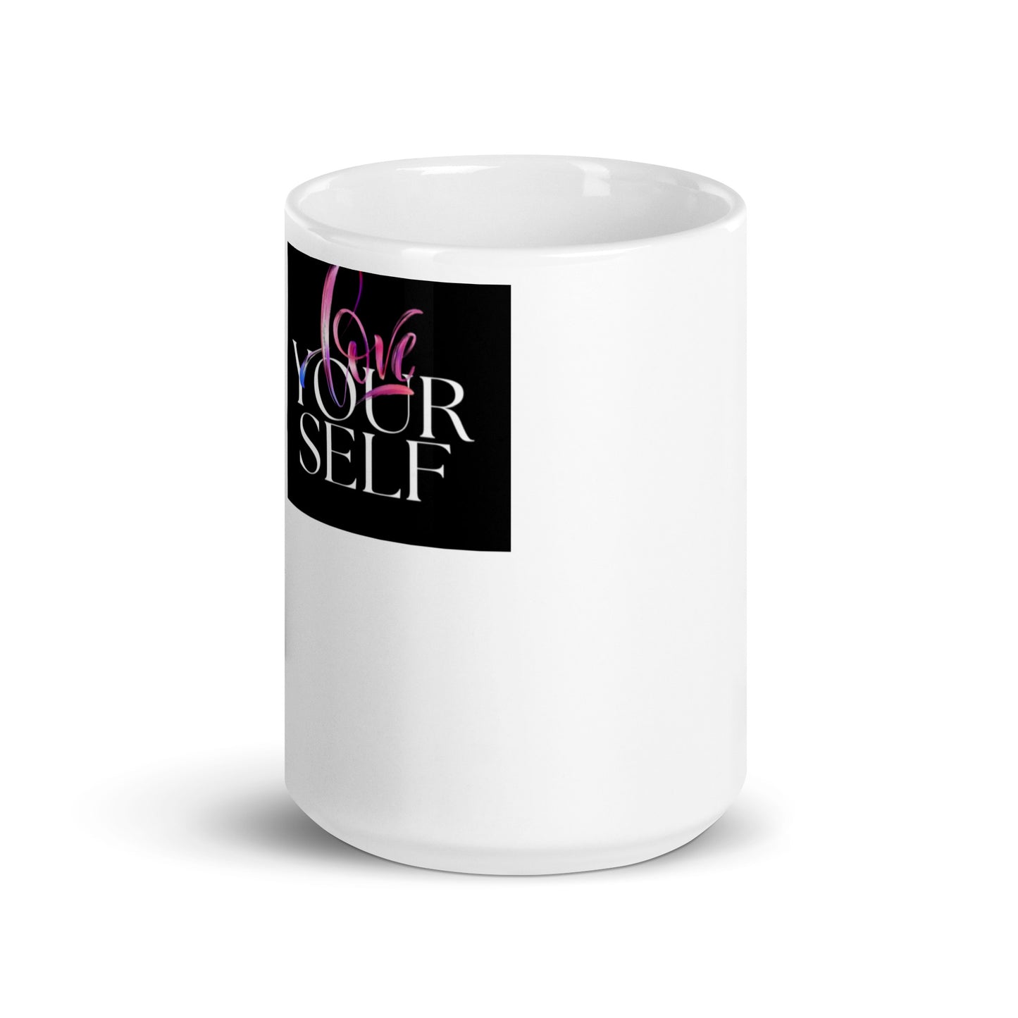 "love" White glossy mug