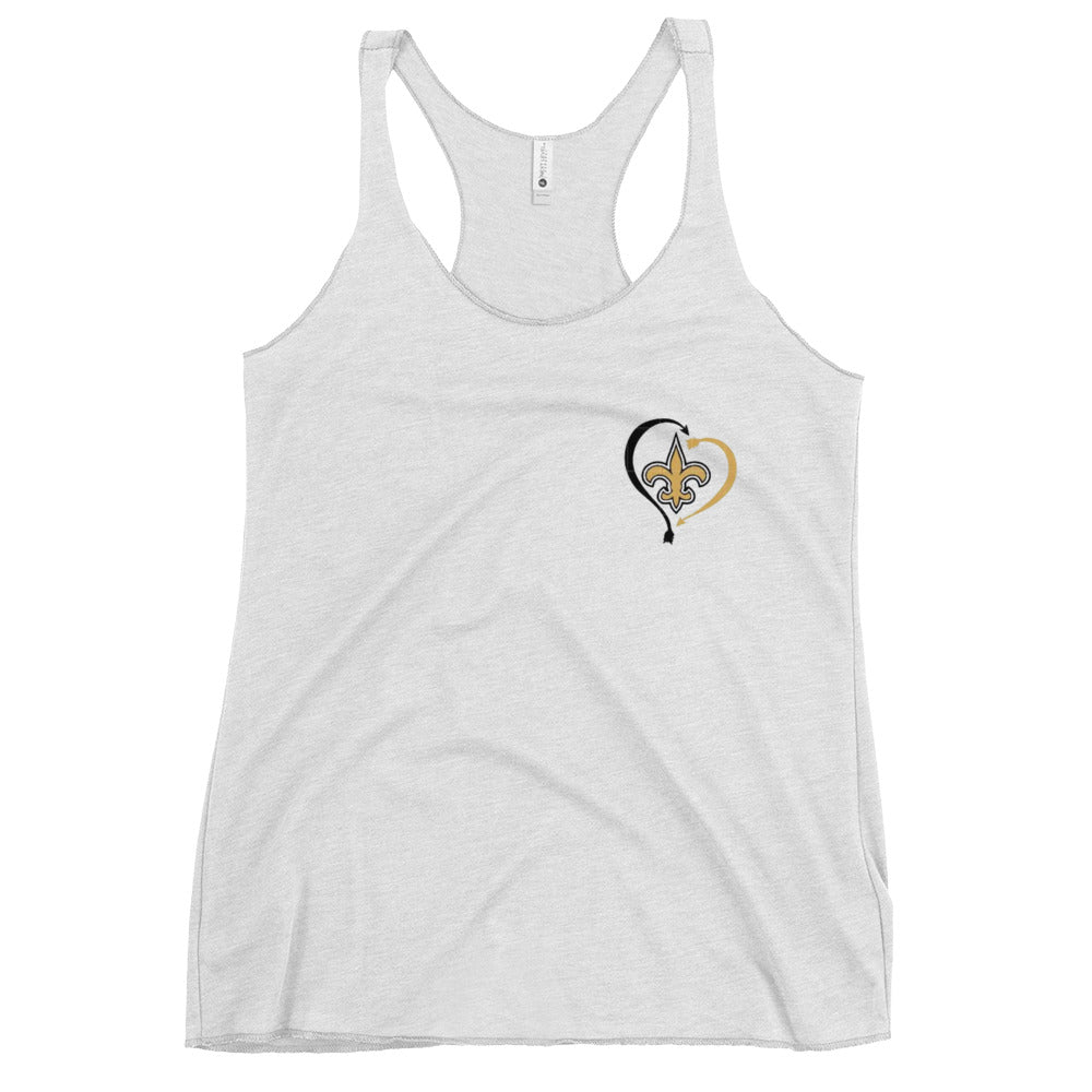 "heart fleur de lis" Women's Racerback Tank