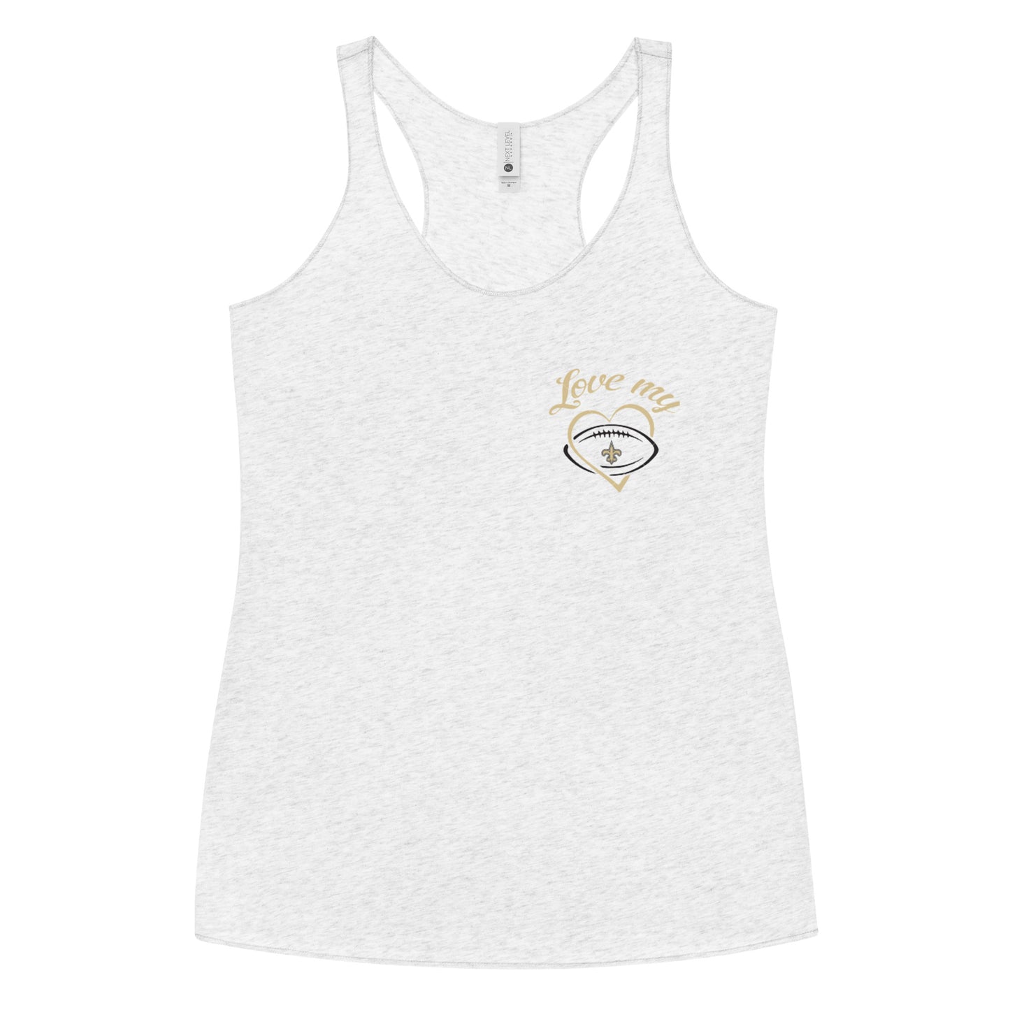 "football fleur de lis" Women's Racerback Tank