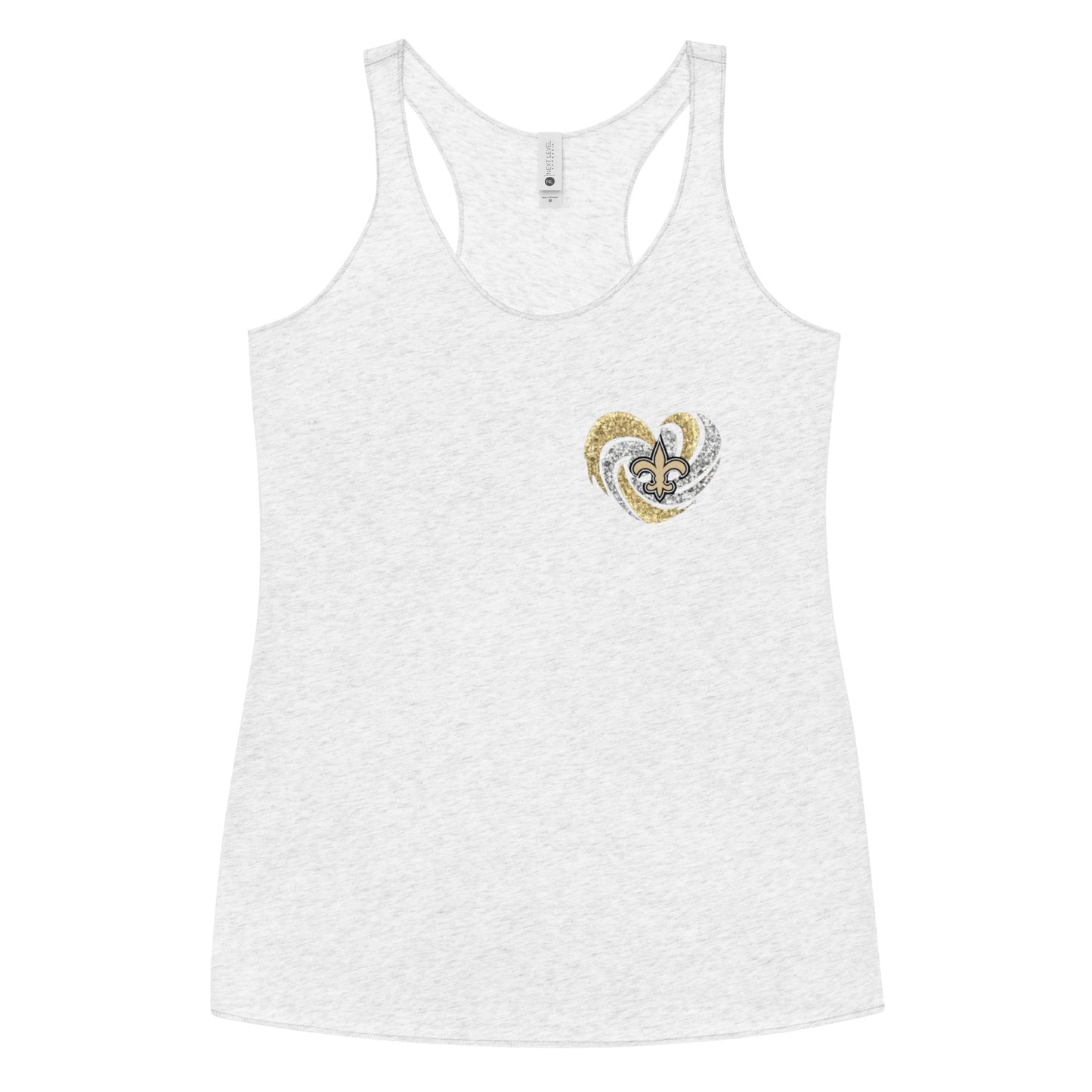 "heart fleur de lis" Women's Racerback Tank