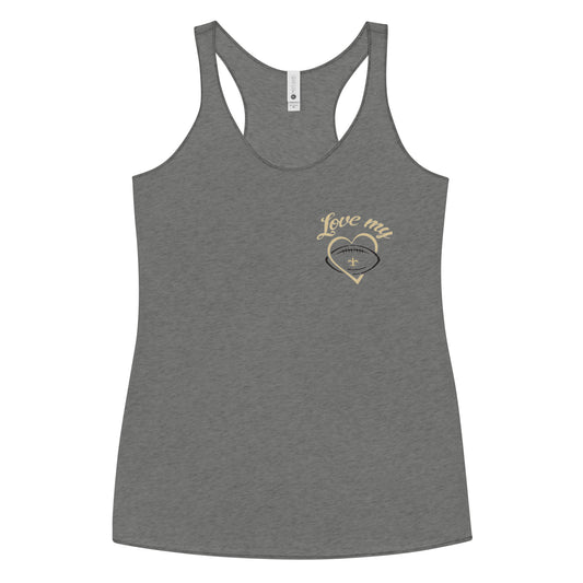 "football fleur de lis" Women's Racerback Tank