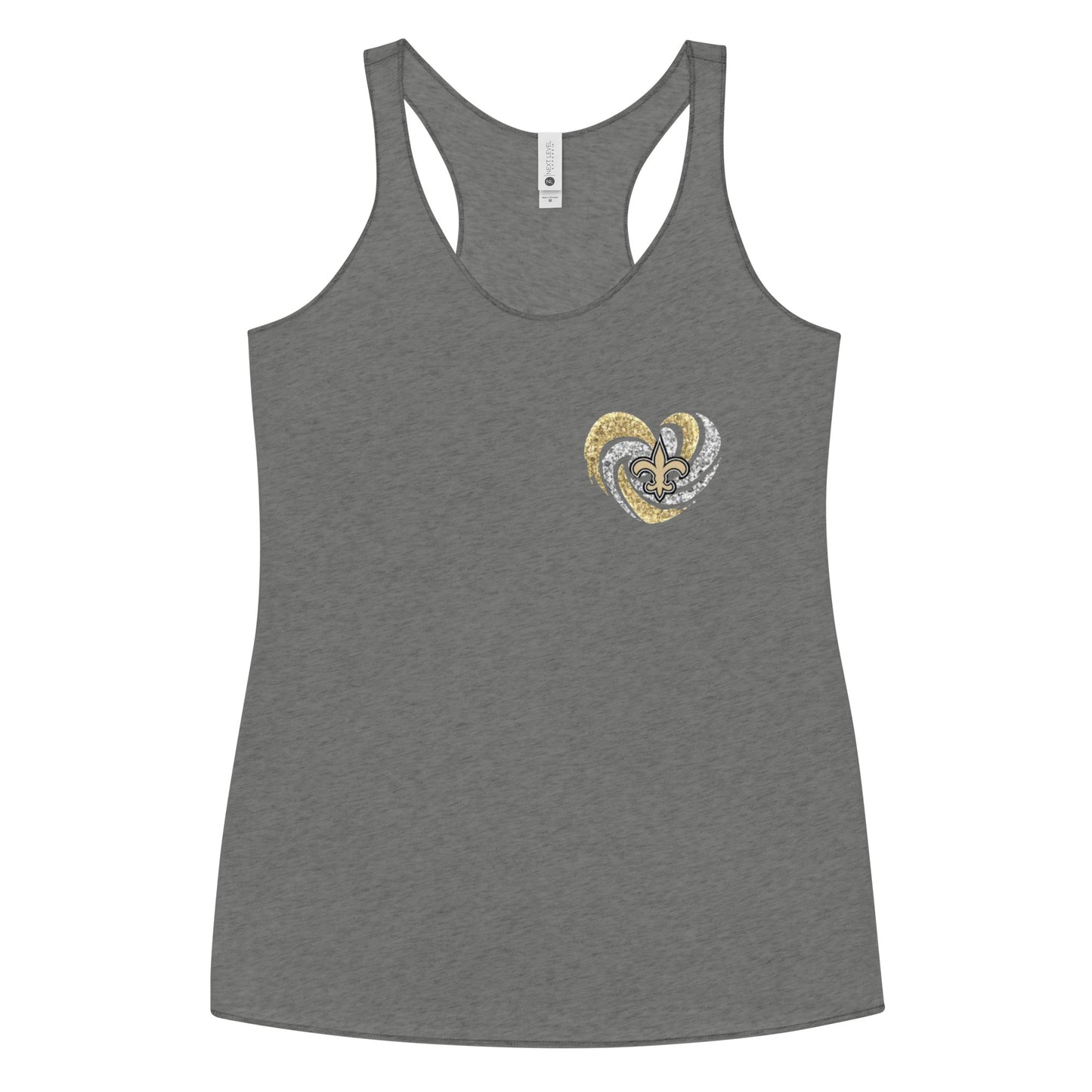 "heart fleur de lis" Women's Racerback Tank