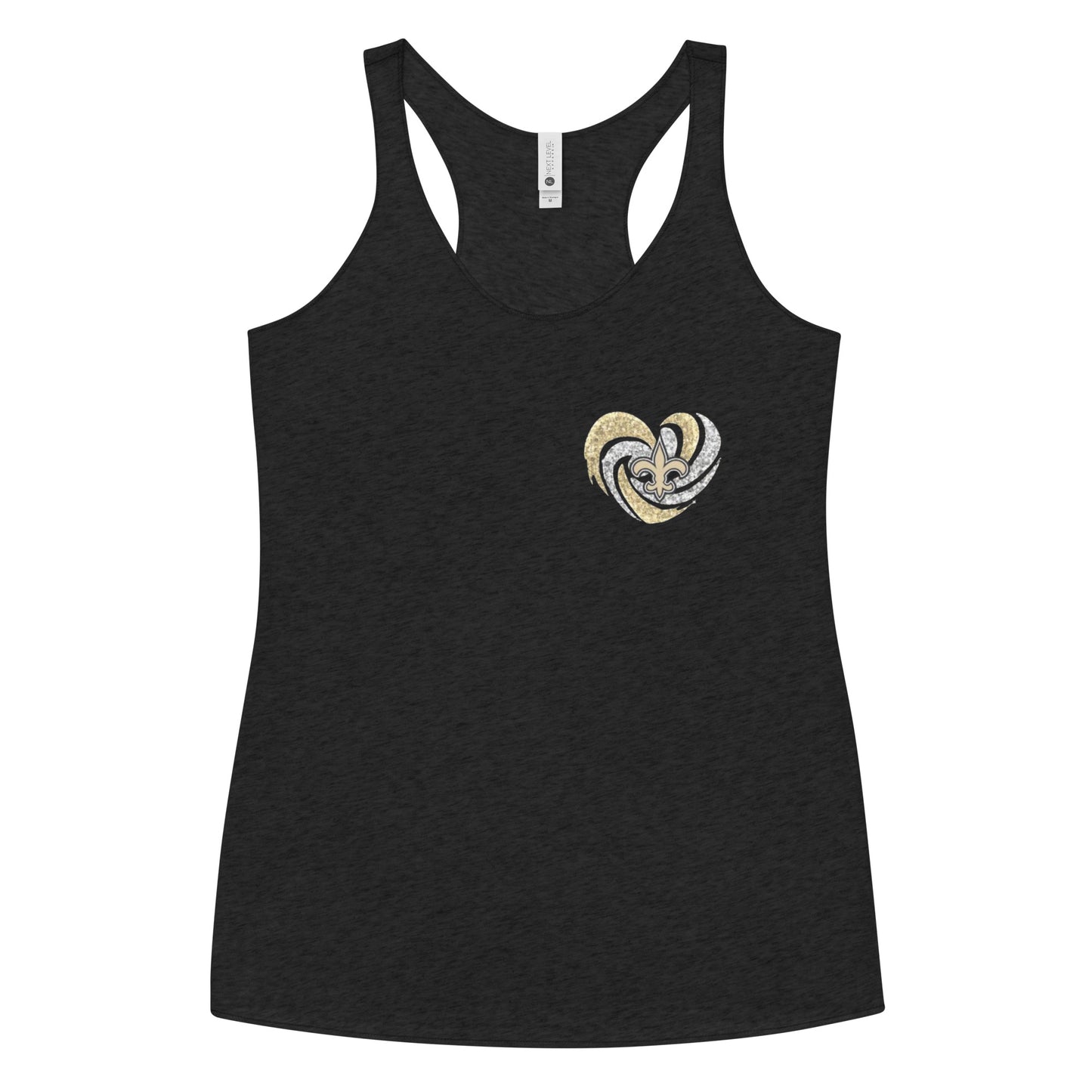 "heart fleur de lis" Women's Racerback Tank